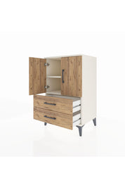 Hyperion Komodin 2 Raflı 2 Çekmeceli 2 Kapaklı 60x44x96 Aytaşı-Çam