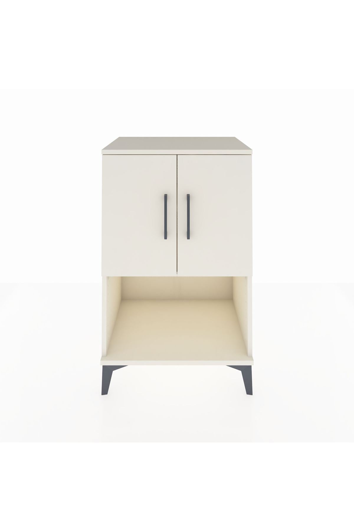 Hyperion Komodin 2 Raflı 2 Kapaklı 60x44x96 Aytaşı-Aytaşı