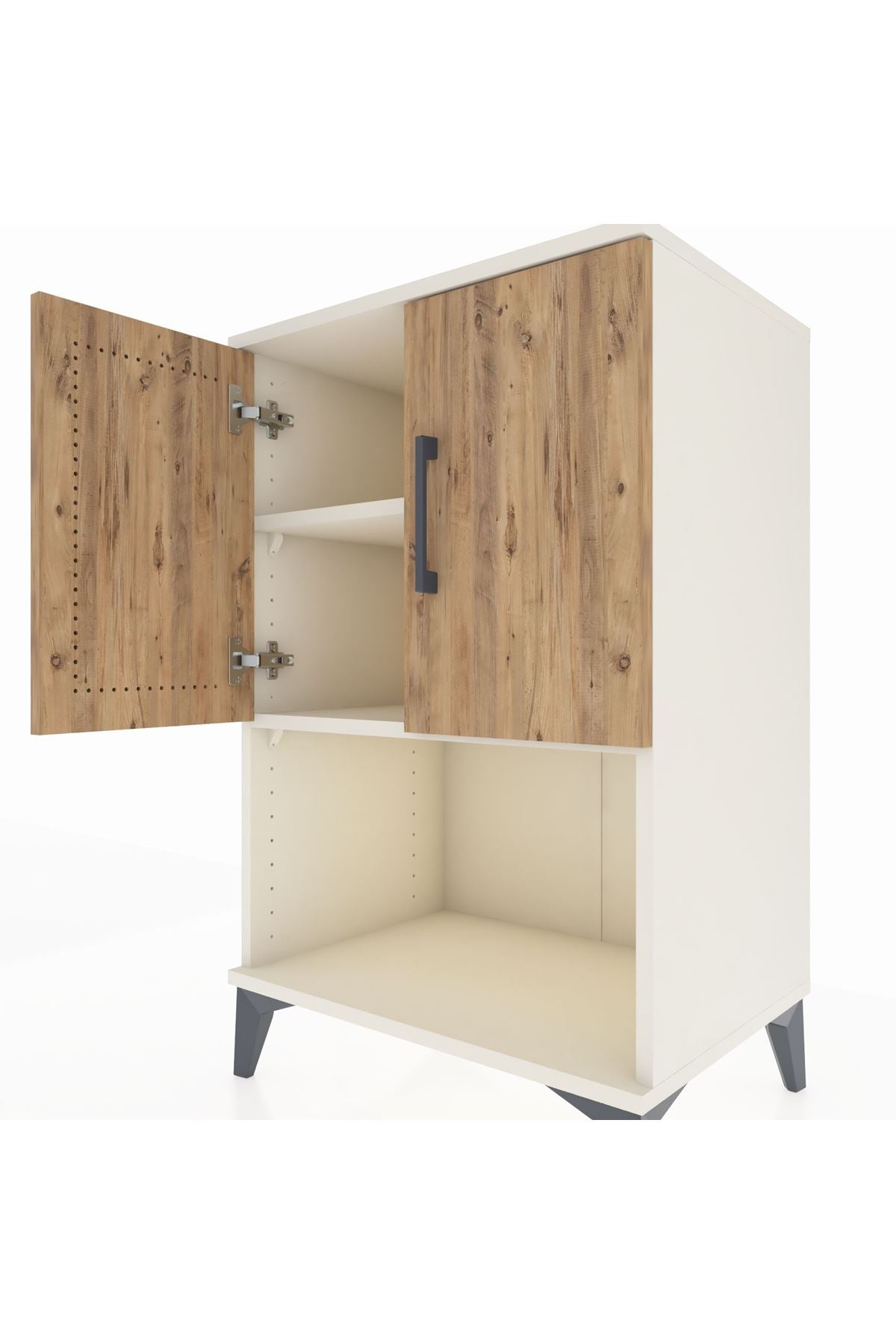 Hyperion Komodin 2 Raflı 2 Kapaklı 60x44x96 Aytaşı-Çam