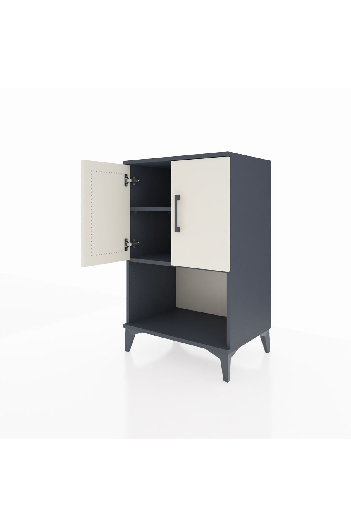 Hyperion Komodin 2 Raflı 2 Kapaklı 60x44x96 Antrasit-Aytaşı