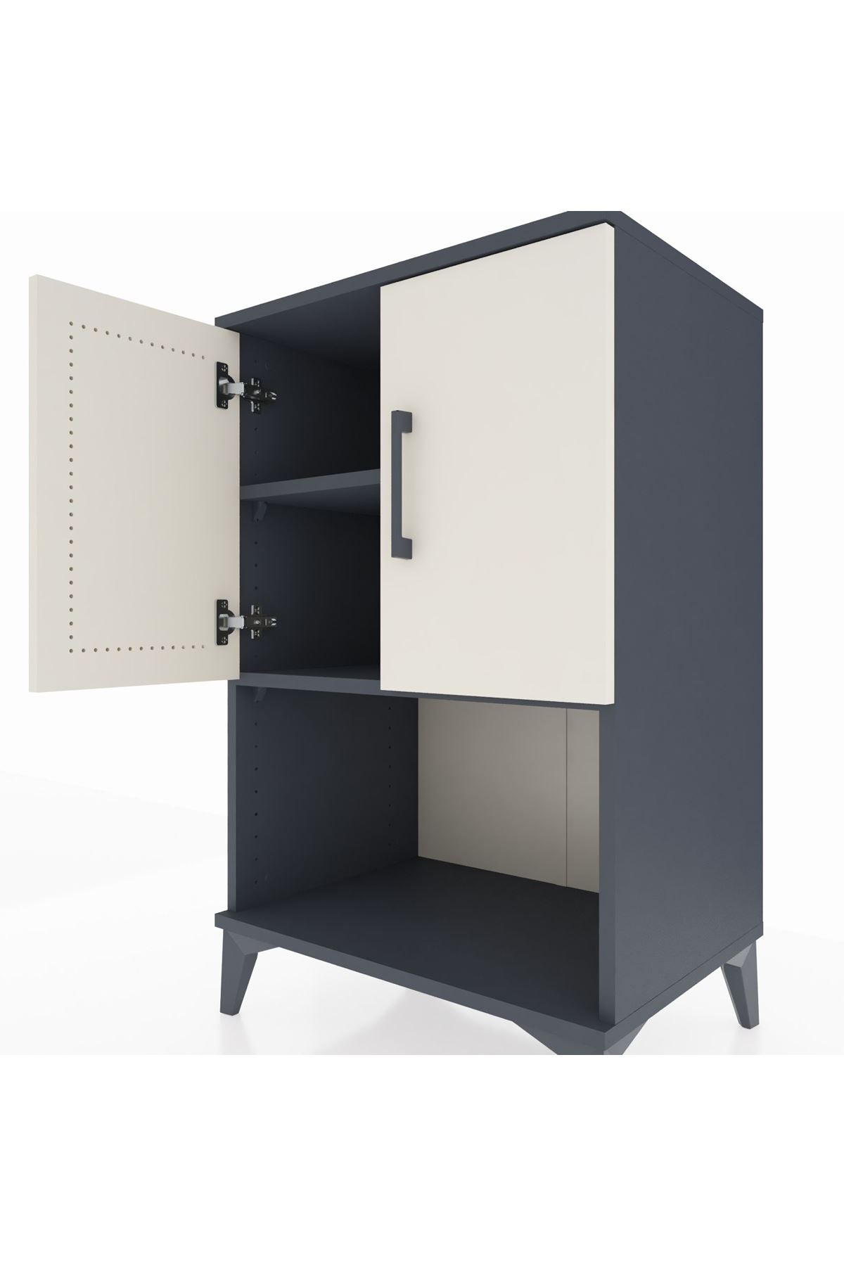 Hyperion Komodin 2 Raflı 2 Kapaklı 60x44x96 Antrasit-Aytaşı