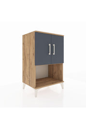 Hyperion Komodin 2 Raflı 2 Kapaklı 60x44x96 Çam-Antrasit