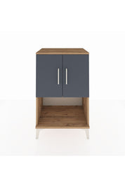 Hyperion Komodin 2 Raflı 2 Kapaklı 60x44x96 Çam-Antrasit