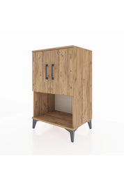 Hyperion Komodin 2 Raflı 2 Kapaklı 60x44x96 Çam-Çam