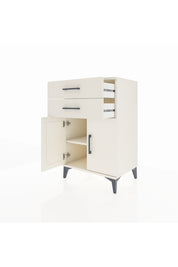 Hyperion Komodin Tek Raflı 2 Çekmeceli 2 Kapaklı 60x44x96 Aytaşı-Aytaşı