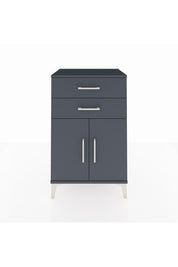 Hyperion Komodin Tek Raflı 2 Çekmeceli 2 Kapaklı 60x44x96 Antrasit-Antrasit