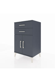 Hyperion Komodin Tek Raflı 2 Çekmeceli 2 Kapaklı 60x44x96 Antrasit-Antrasit