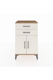 Hyperion Komodin Tek Raflı 2 Çekmeceli 2 Kapaklı 60x44x96 Çam-Aytaşı