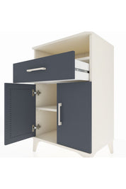 Hyperion Komodin 2 Raflı Tek Çekmeceli 2 Kapaklı 60x44x96 Aytaşı-Antrasit