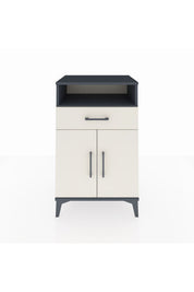 Hyperion Komodin 2 Raflı Tek Çekmeceli 2 Kapaklı 60x44x96 Antrasit-Aytaşı