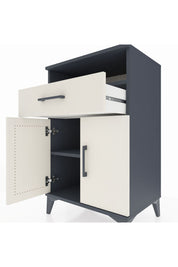 Hyperion Komodin 2 Raflı Tek Çekmeceli 2 Kapaklı 60x44x96 Antrasit-Aytaşı