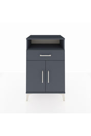 Hyperion Komodin 2 Raflı Tek Çekmeceli 2 Kapaklı 60x44x96 Antrasit-Antrasit