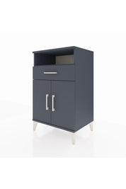 Hyperion Komodin 2 Raflı Tek Çekmeceli 2 Kapaklı 60x44x96 Antrasit-Antrasit