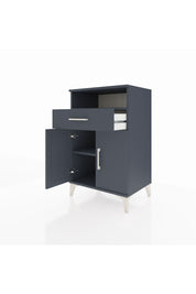 Hyperion Komodin 2 Raflı Tek Çekmeceli 2 Kapaklı 60x44x96 Antrasit-Antrasit