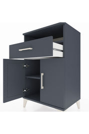 Hyperion Komodin 2 Raflı Tek Çekmeceli 2 Kapaklı 60x44x96 Antrasit-Antrasit