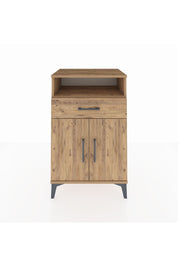 Hyperion Komodin 2 Raflı Tek Çekmeceli 2 Kapaklı 60x44x96 Çam-Çam