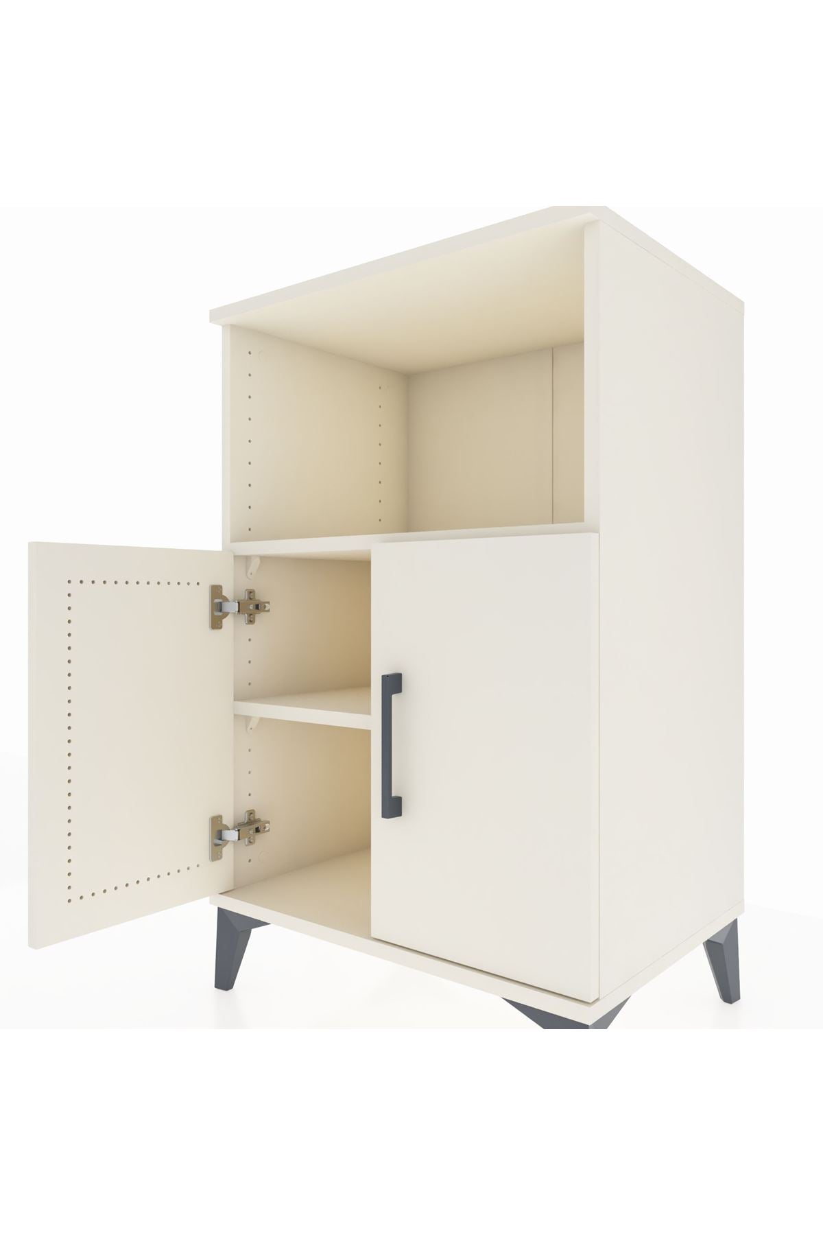 Hyperion Komodin 2 Raflı 2 Kapaklı 60x44x96 Aytaşı-Aytaşı