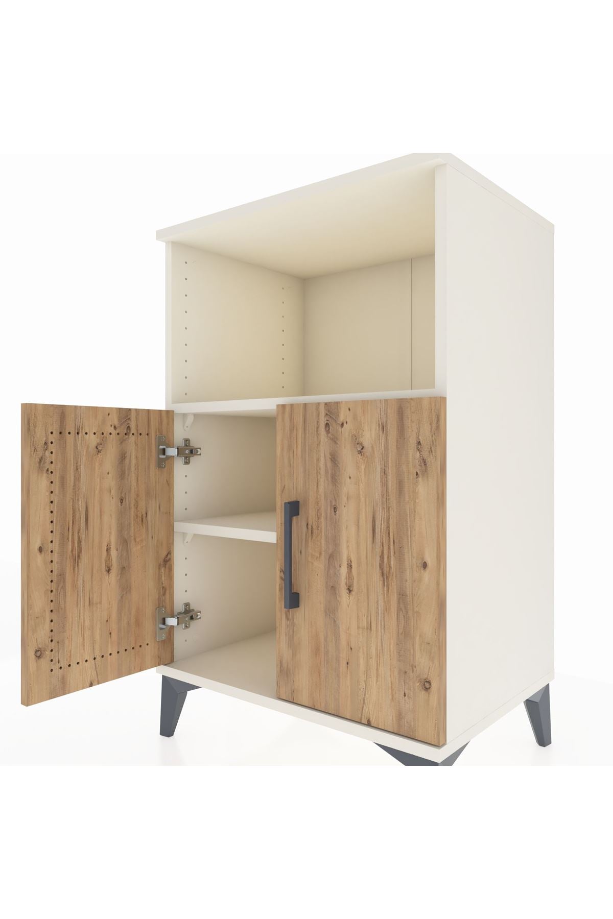 Hyperion Komodin 2 Raflı 2 Kapaklı 60x44x96 Aytaşı-Çam