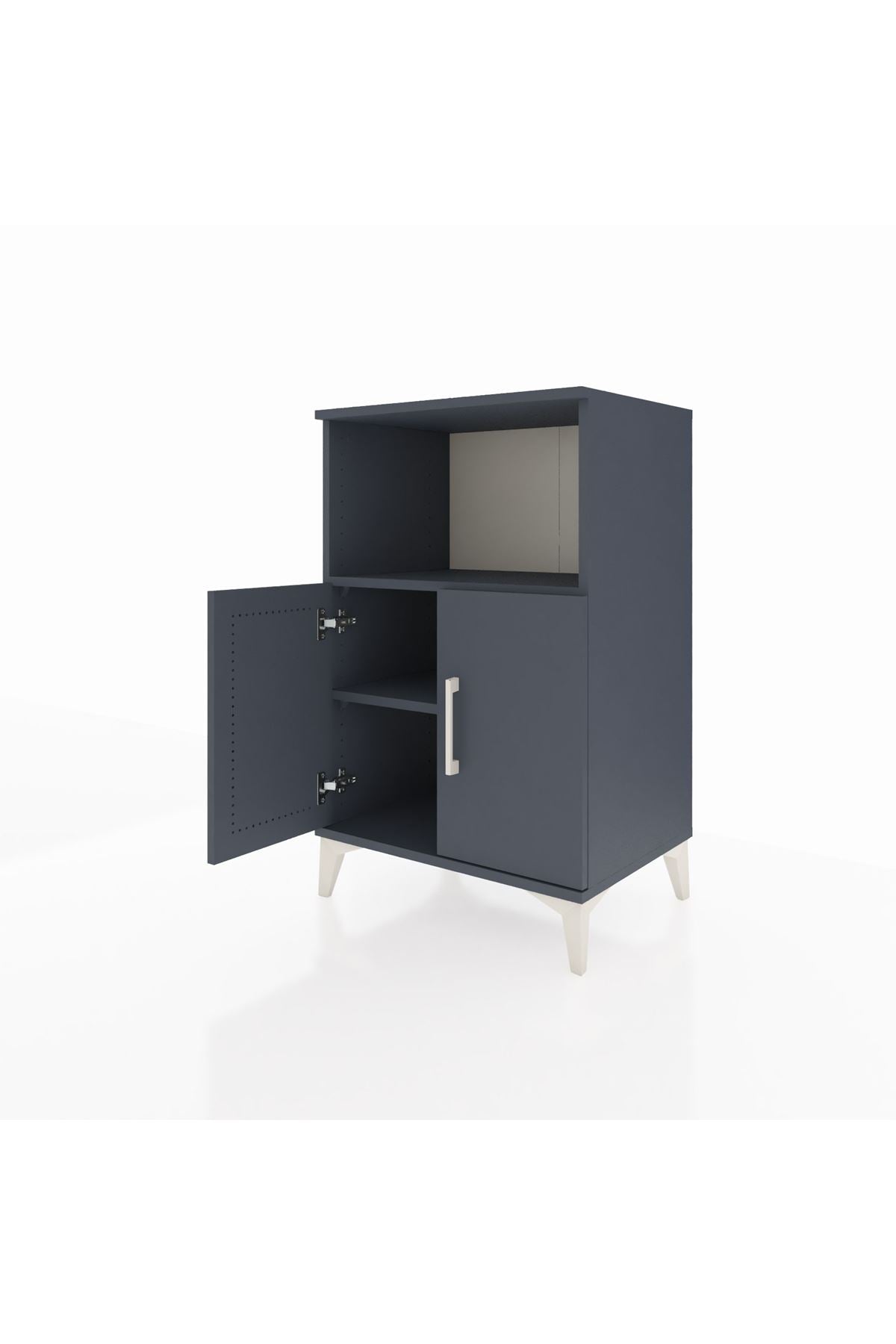 Hyperion Komodin 2 Raflı 2 Kapaklı 60x44x96 Antrasit-Antrasit