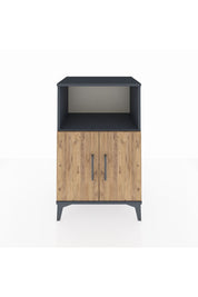 Hyperion Komodin 2 Raflı 2 Kapaklı 60x44x96 Antrasit-Çam