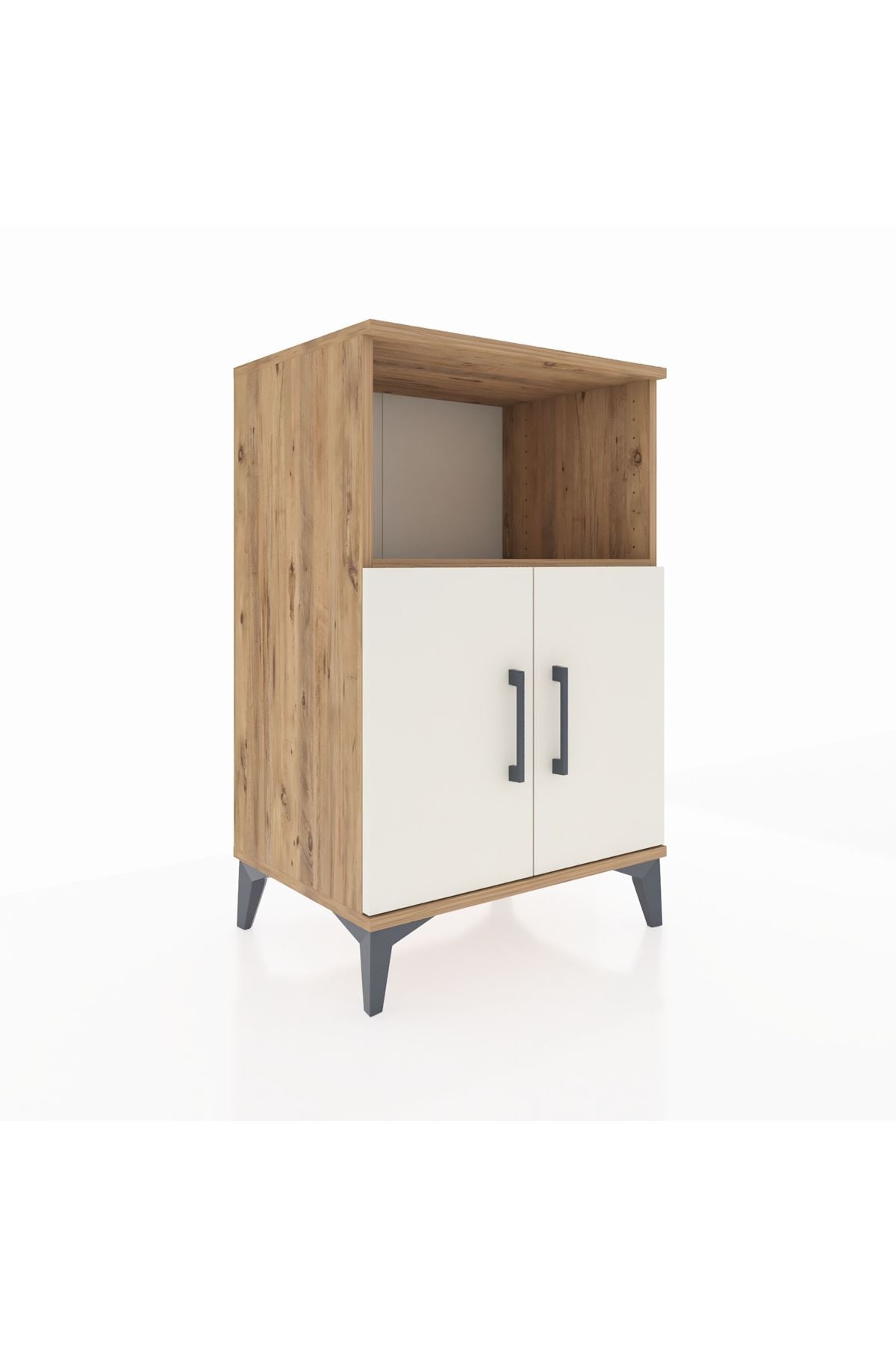 Hyperion Komodin 2 Raflı 2 Kapaklı 60x44x96 Çam-Aytaşı