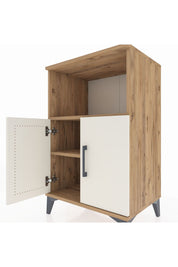 Hyperion Komodin 2 Raflı 2 Kapaklı 60x44x96 Çam-Aytaşı