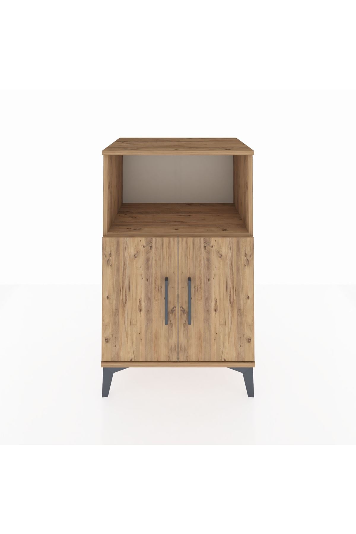 Hyperion Komodin 2 Raflı 2 Kapaklı 60x44x96 Çam-Çam