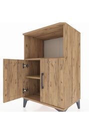 Hyperion Komodin 2 Raflı 2 Kapaklı 60x44x96 Çam-Çam