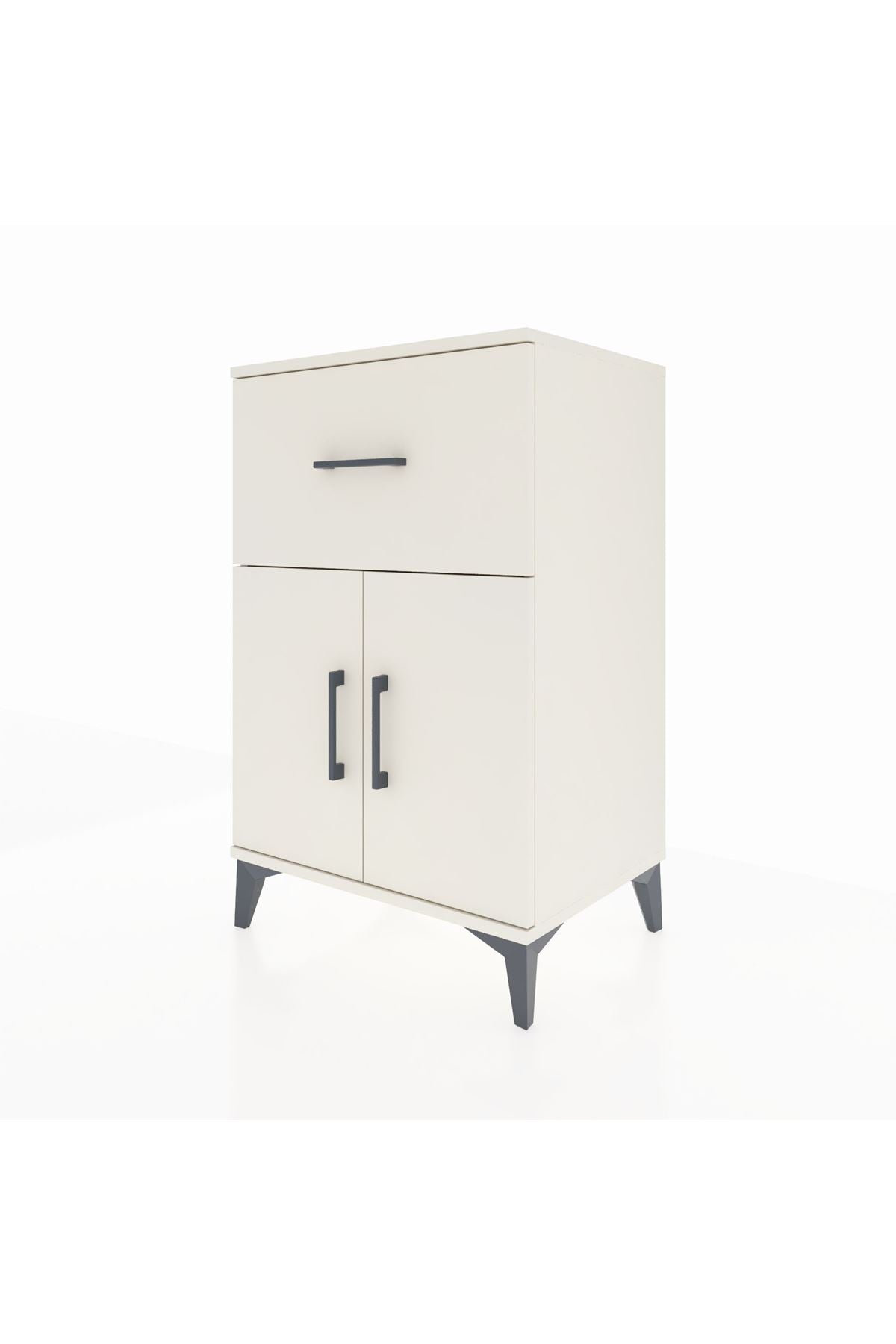 Hyperion Komodin Tek Raflı Tek Çekmeceli 2 Kapaklı 60x44x96 Aytaşı-Aytaşı