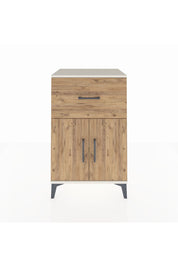 Hyperion Komodin Tek Raflı Tek Çekmeceli 2 Kapaklı 60x44x96 Aytaşı-Çam