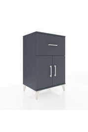 Hyperion Komodin Tek Raflı Tek Çekmeceli 2 Kapaklı 60x44x96 Antrasit-Antrasit