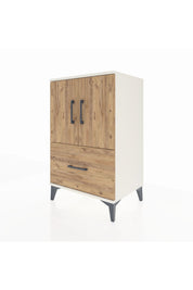 Hyperion Komodin 2 Raflı Tek Çekmeceli 2 Kapaklı 60x44x96 Aytaşı-Çam