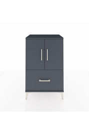 Hyperion Komodin 2 Raflı Tek Çekmeceli 2 Kapaklı 60x44x96 Antrasit-Antrasit