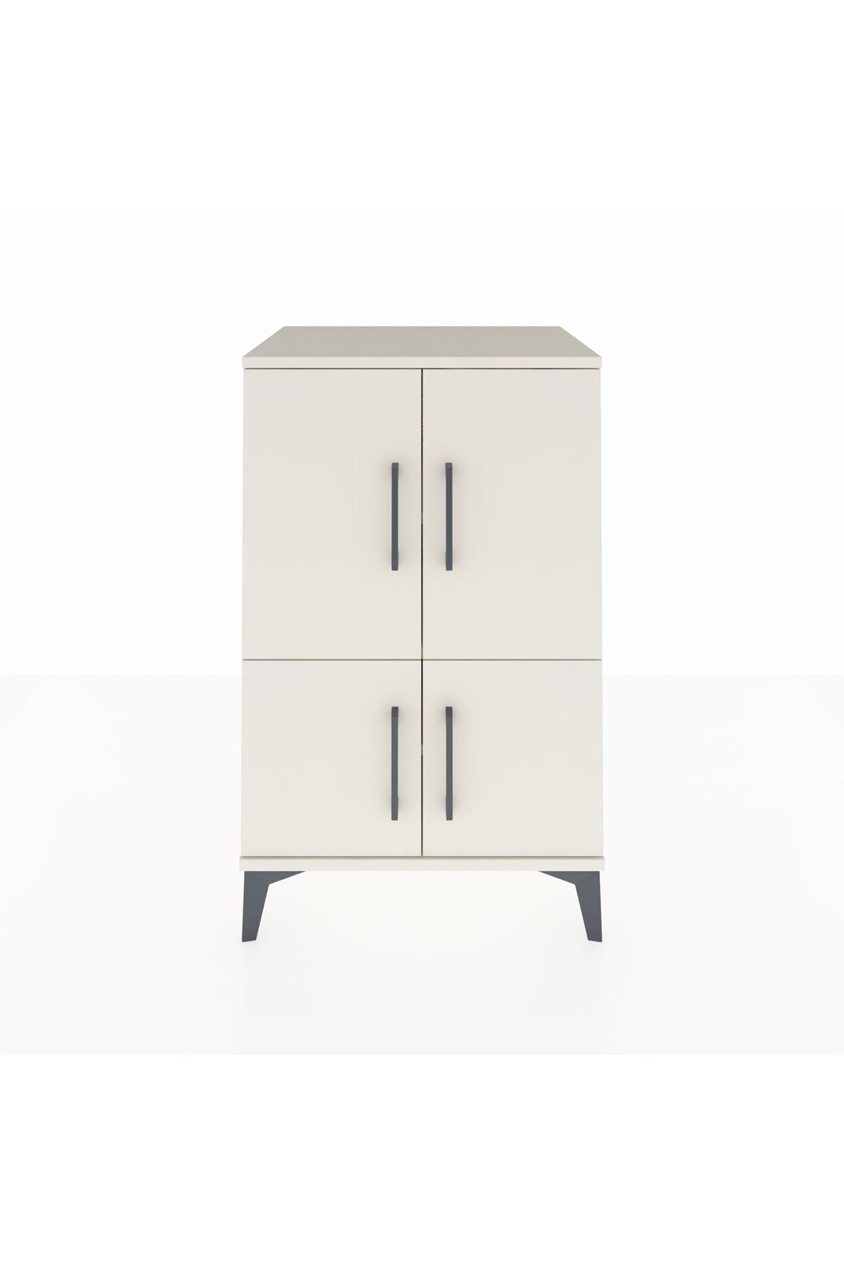 Hyperion Komodin 3 Raflı 4 Kapaklı 60x44x96 Aytaşı-Aytaşı