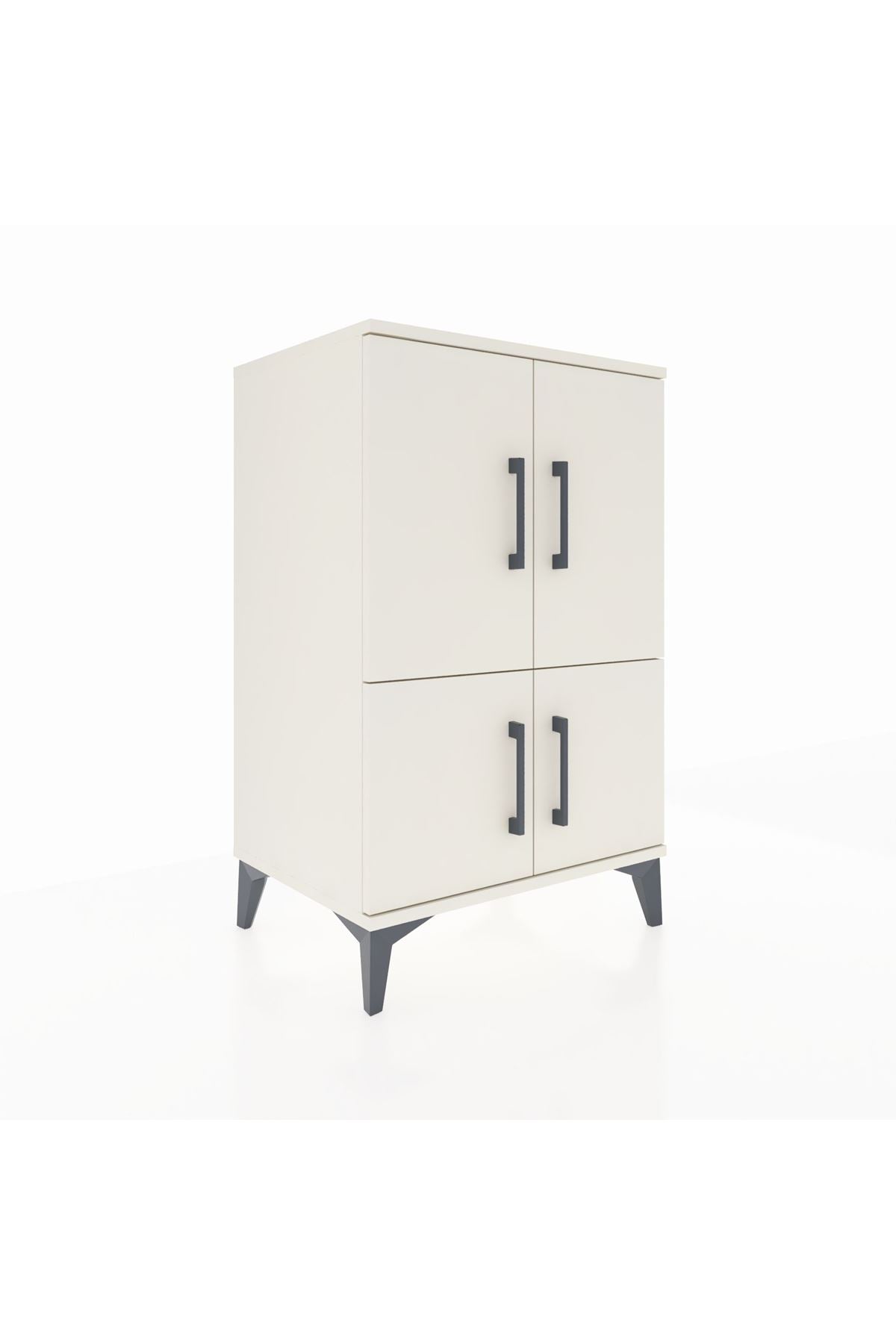 Hyperion Komodin 3 Raflı 4 Kapaklı 60x44x96 Aytaşı-Aytaşı