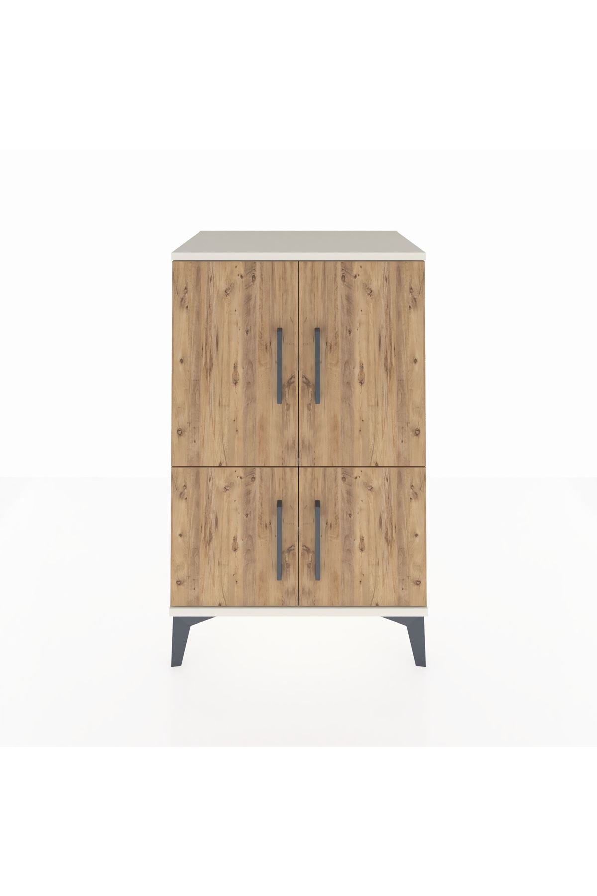 Hyperion Komodin 3 Raflı 4 Kapaklı 60x44x96 Aytaşı-Çam