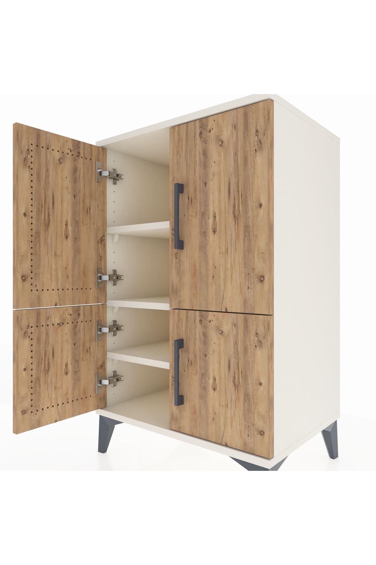 Hyperion Komodin 3 Raflı 4 Kapaklı 60x44x96 Aytaşı-Çam