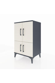 Hyperion Komodin 3 Raflı 4 Kapaklı 60x44x96 Antrasit-Aytaşı