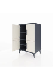 Hyperion Komodin 3 Raflı 4 Kapaklı 60x44x96 Antrasit-Aytaşı