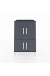 Hyperion Komodin 3 Raflı 4 Kapaklı 60x44x96 Antrasit-Antrasit