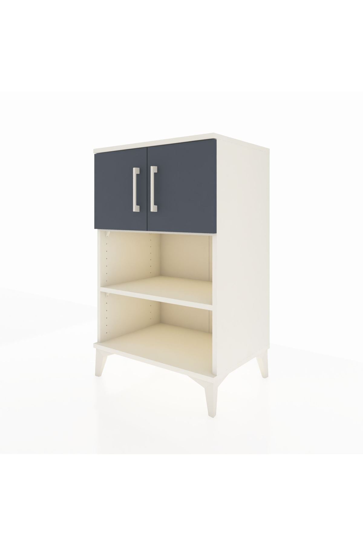 Hyperion Komodin 2 Raflı 2 Kapaklı 60x44x96 Aytaşı-Antrasit