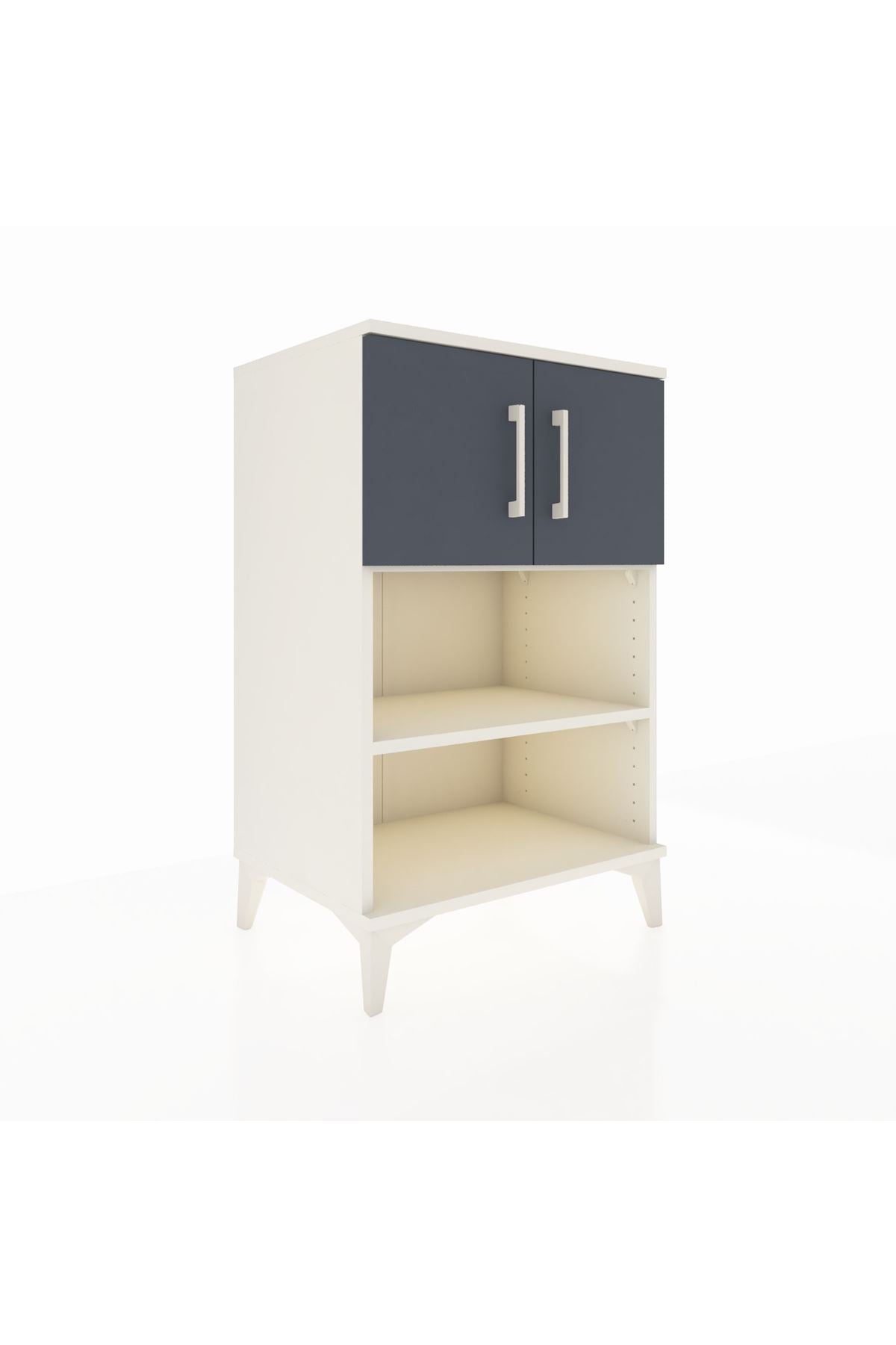 Hyperion Komodin 2 Raflı 2 Kapaklı 60x44x96 Aytaşı-Antrasit