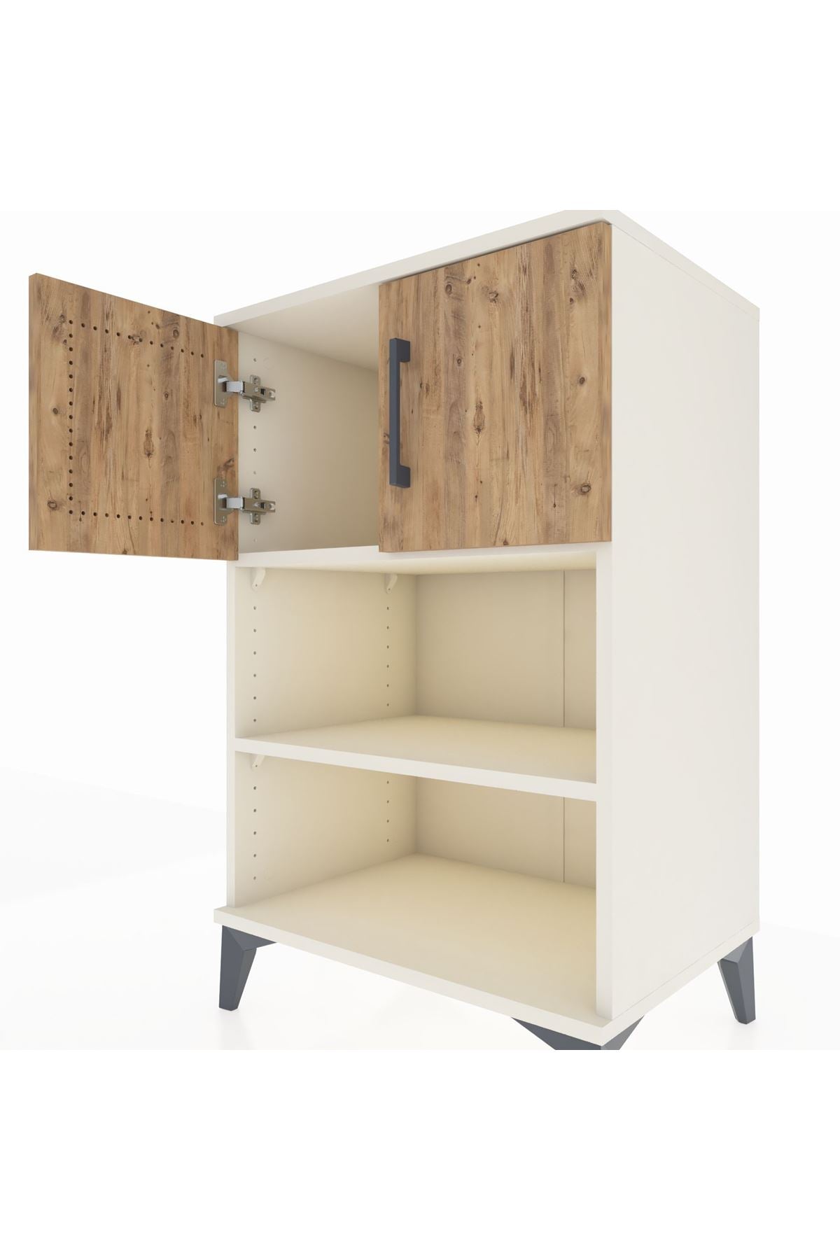 Hyperion Komodin 2 Raflı 2 Kapaklı 60x44x96 Aytaşı-Çam