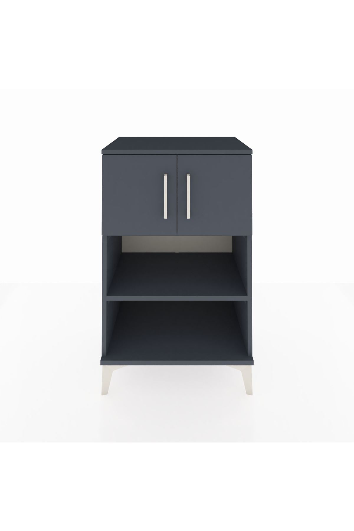 Hyperion Komodin 2 Raflı 2 Kapaklı 60x44x96 Antrasit-Antrasit