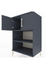 Hyperion Komodin 2 Raflı 2 Kapaklı 60x44x96 Antrasit-Antrasit