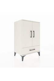 Hyperion Komodin 3 Raflı Tek Çekmeceli 2 Kapaklı 60x44x96 Aytaşı-Aytaşı