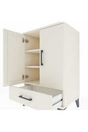 Hyperion Komodin 3 Raflı Tek Çekmeceli 2 Kapaklı 60x44x96 Aytaşı-Aytaşı