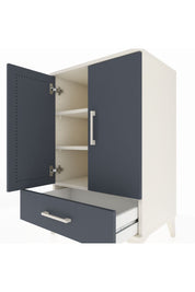 Hyperion Komodin 3 Raflı Tek Çekmeceli 2 Kapaklı 60x44x96 Aytaşı-Antrasit