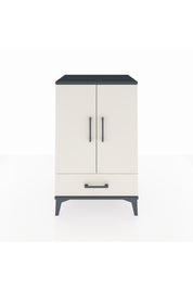 Hyperion Komodin 3 Raflı Tek Çekmeceli 2 Kapaklı 60x44x96 Antrasit-Aytaşı