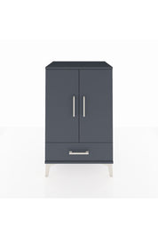 Hyperion Komodin 3 Raflı Tek Çekmeceli 2 Kapaklı 60x44x96 Antrasit-Antrasit